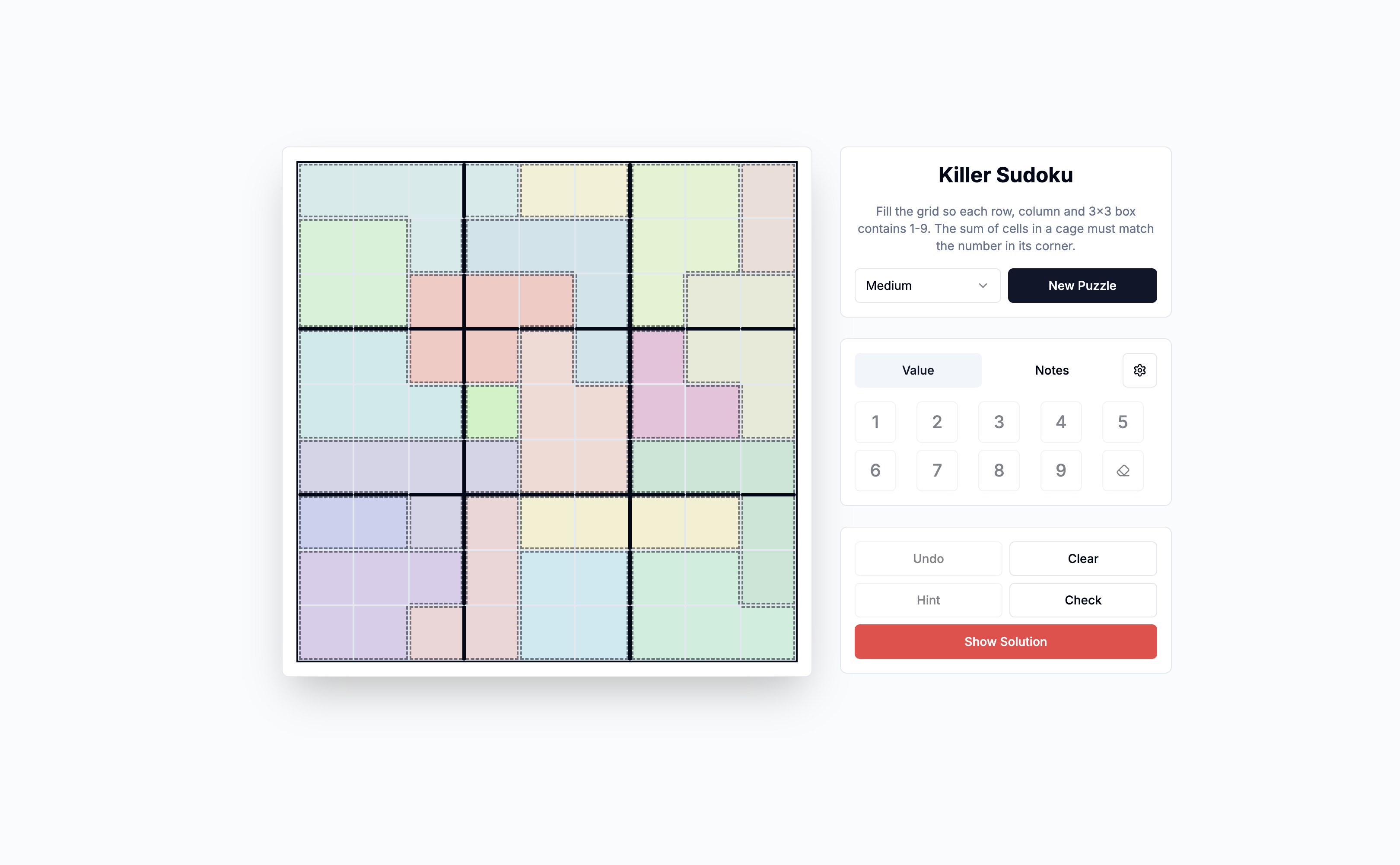 Preview image for Killer Sudoku Solver