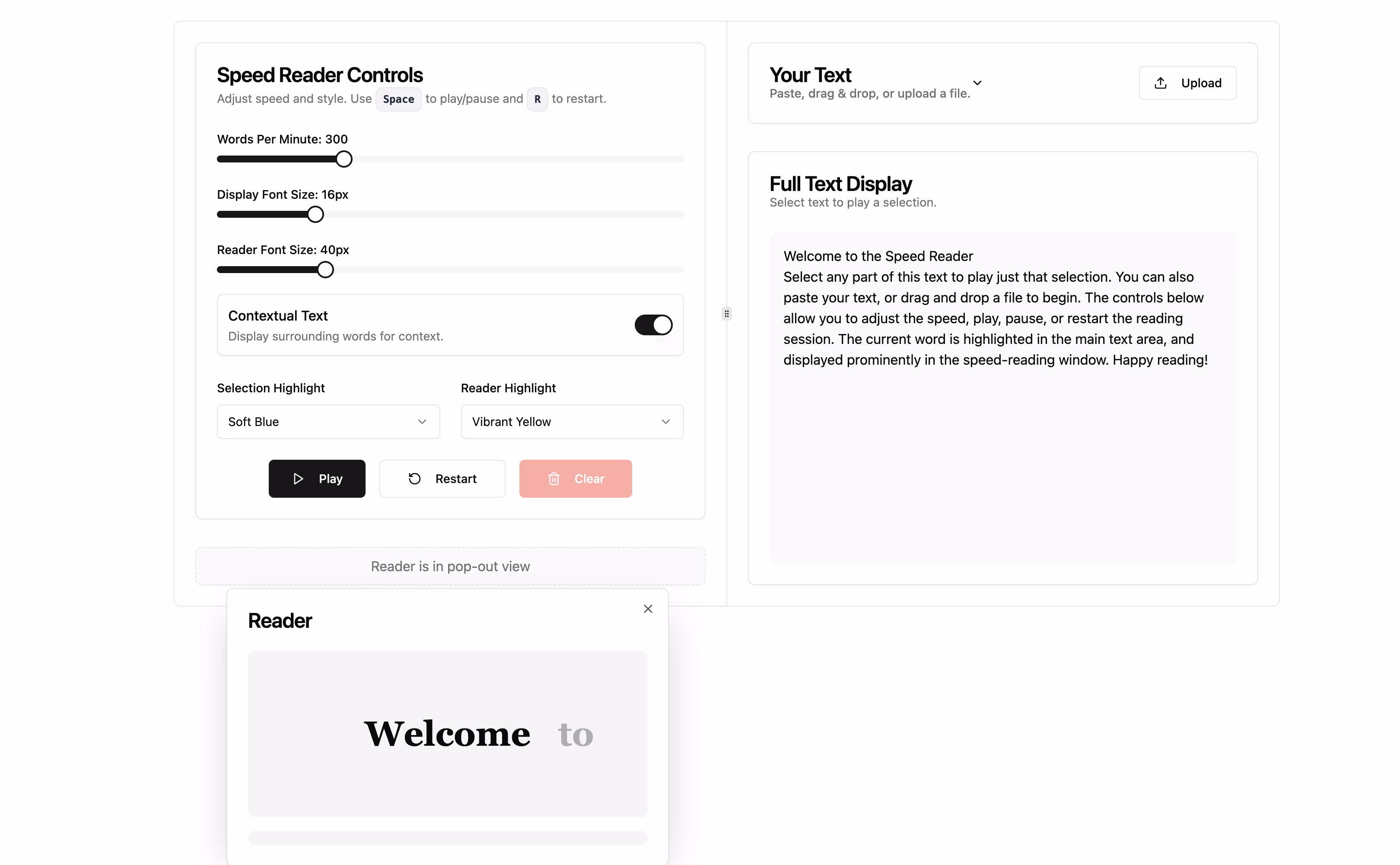 Preview image for Speed Reader